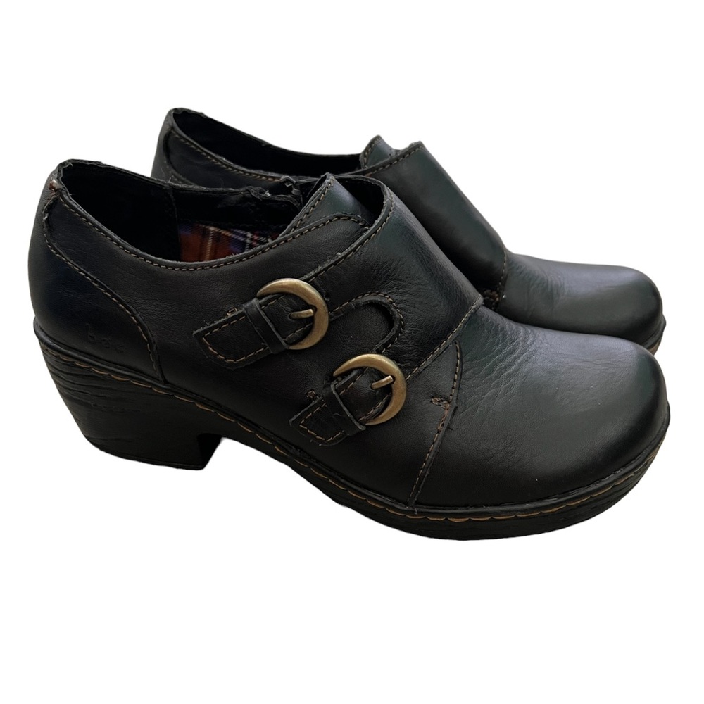 B.o.c Børn Concepts dark Black Leather Clogs Size 8.5